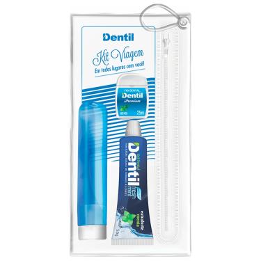 Imagem de Kit Viagem Dentil Gel Fresh + Fio Dental + Escova