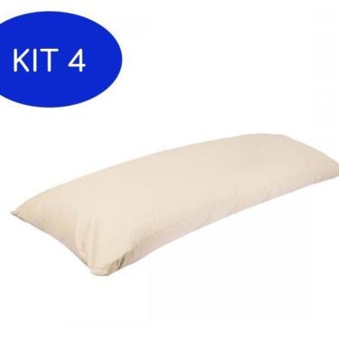 Imagem de Kit 4 Fronha Para Travesseiro De Corpo Palha