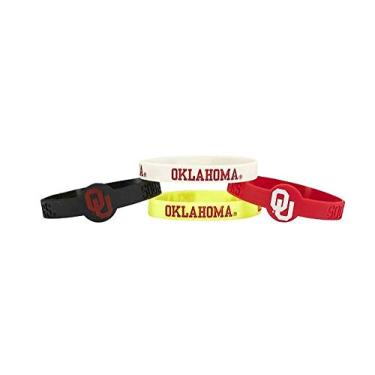 Imagem de Pulseiras de silicone NCAA Oklahoma Sooners, pacote com 4