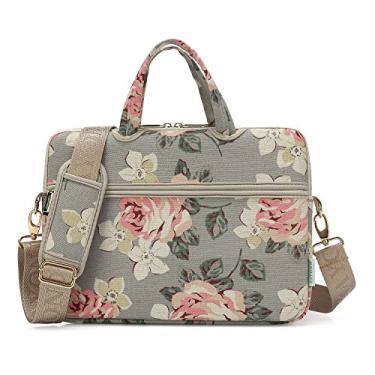 Imagem de Bolsas de ombro para laptop orquídea aquarela da Kayond para laptop de 13 a 15 polegadas, White Rose, 13-13.3 Inch