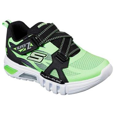 Imagem de Tênis infantil Skechers Flex-Glow-Lowex, Lime/Black, 2 Little Kid