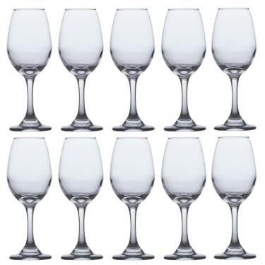 Imagem de Conjunto 10 Taças de Vidro 318ml VINHO TINTO ÁGUA Cristal
