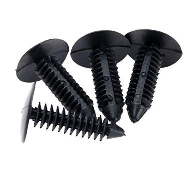 Imagem de Dophee 50 peças, retentor de rebites de parafuso preto, isolamento com capuz, clipe de plástico de pressão