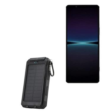 Imagem de BoxWave Power Bank compatível com Sony Xperia 1 IV (Power Bank by BoxWave) - Solar Rejuva PowerPack (10000mAh), energia solar reserva 10000mAh para Sony Xperia 1 IV - Jet Black