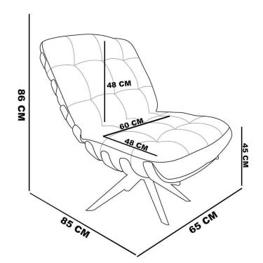 Imagem de Kit 02 Poltronas Giratória Costela Veludo Preto A81 Luxo
