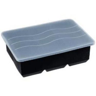 Imagem de Forma De Gelo De Silicone 6 Cubos Com Tampa Preta - Weck