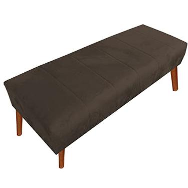 Imagem de Recamier Decorativo Quarto Sala Suede Hermes Marrom