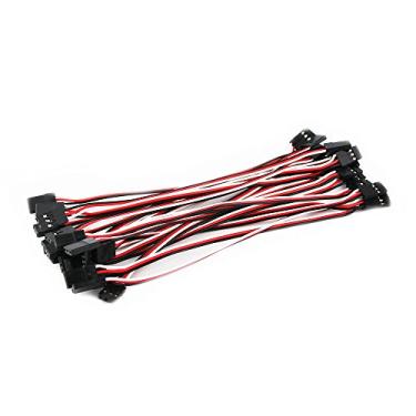 Imagem de OliYin 20 pçs 15 cm 26 awg JR macho para macho RC Servo extensão cabo de extensão de cabo servo plugue servo extensão para helicóptero Quadcopter