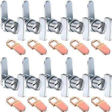 Imagem de 10 peças de trava de compartimento com deslocamento operado por polegar de 2,2 cm para porta de compartimento RV, veículos, trava de substituição de armazenamento