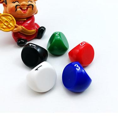 Imagem de Dados poliédricos Bescon 3 lados para jogos, dados D3, dados D3, dados D3, dados de 3 lados, cubo de 3 lados, 5 cores opacas sortidas