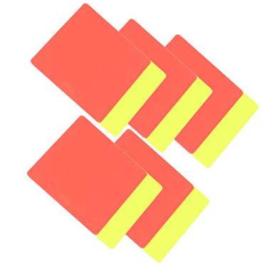 Imagem de Cartão Vermelho e Amarelo de Futebol, Conjunto de 5 Cartões de árbitro de Futebol Vermelho e Amarelo Cartões de Advertência e Ejeção de Futebol