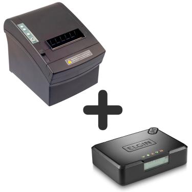 Imagem de Kit SAT Elgin Smart e Impressora Elgin i8 Ethernet USB Serial
