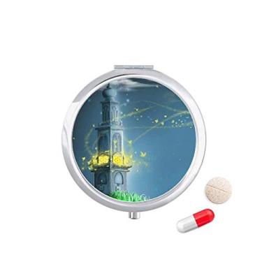 Imagem de Porta-comprimidos de pintura Fuying Night Lighthouse da Silent Night, caixa de armazenamento de medicamentos
