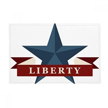 Imagem de DIYthinker Pentagrama Liberty Slogan America Country City Tapete antiderrapante para porta de banheiro