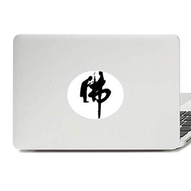 Imagem de Adesivo de vinil com emblema de monge Guanyin da cultura religião personalizada para notebook