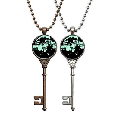 Imagem de OFFbb-USA Colar com pingente de chave de Potala Culture Tibet Lhasa Decoração para casais