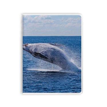 Imagem de Caderno com imagem natureza de peixe jubarte oceano capa macia Diário