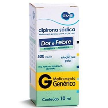 Imagem de Dipirona Sódica gotas 500mg 10ml Genérico Ems EMS