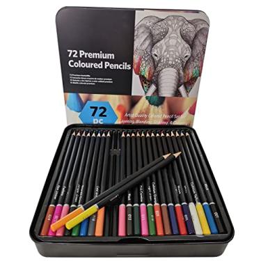 Imagem de Hztyyier Conjunto de 72 lápis de cor, dureza 2B, cores de alta solidez para livros de colorir, esboçar, desenhar