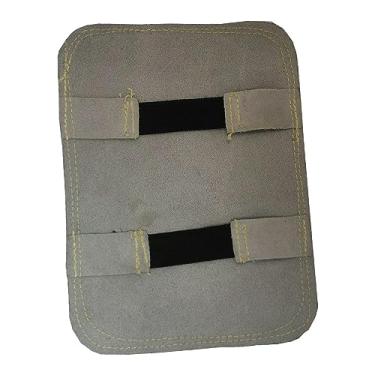 Imagem de shamjina Almofada de mão de soldagem Almofada de escudo de soldagem à prova de fogo Peças de luva de PU Protetor de calor Almofada de mão Protetor de mão