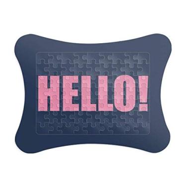 Imagem de Hello Quote Black Encourage Moldura de quebra-cabeça positiva decoração de quadro ornamento de quebra-cabeça