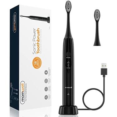 Imagem de (Black) - 3 Modes Sonic Rechargeable Electric Toothbrush with 2-minute Timer for Adults & Deep Clean Teeth, Waterproof USB Inductive Fast Charging Travel Toothbrush for Minimum 15 Days Use & Shower, Black