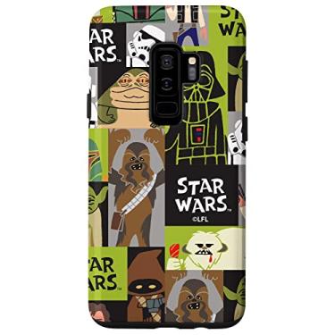 Imagem de Capa para Galaxy S9+ Star Wars Chewbacca Darth Vader Boba Fett com desenho de personagem