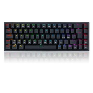 Imagem de Teclado Mecânico Gamer Redragon Castor, RGB, Switch Marrom, ABNT2, Preto