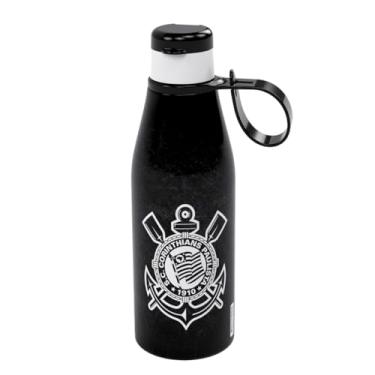 Imagem de Garrafa Infantil do Corinthians de Água Hidratação Timão Garrafinha Oficial Licenciado Original Plasútil 530ml