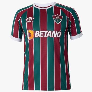 Imagem de Camiseta Fluminense Oficial I 23/24 S/N Umbro Masculina - Verde E Verm