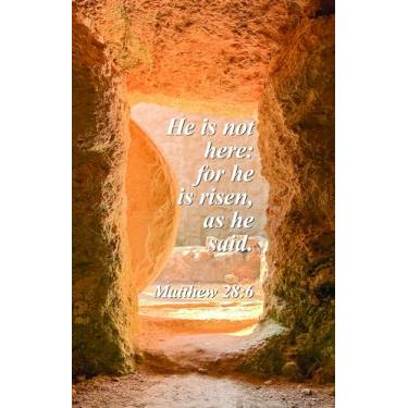 Imagem de Easter Bulletin: He Is Risen (Package of 100): Matthew 28:6 (Kjv)