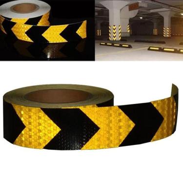 Imagem de Faixa Refletiva Seta Segurança Sinalizaçao 25 Metros Rua Via Publica Caminhao Estrada Avenida Obra Evita Acidente