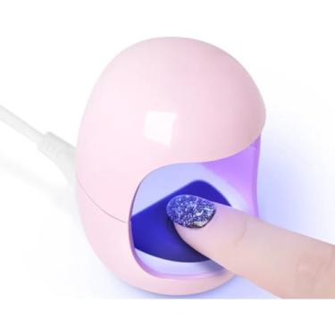 Imagem de Mini Secador Rosa Cabine Unhas Secagem Rápida Esmalte 30 seg Luz Uv Led INNOVI CRAFT