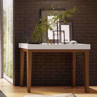 Imagem de Aparador Madeira Maciça e MDF Laqueado Fresh Artemobili Branco/Imbuia