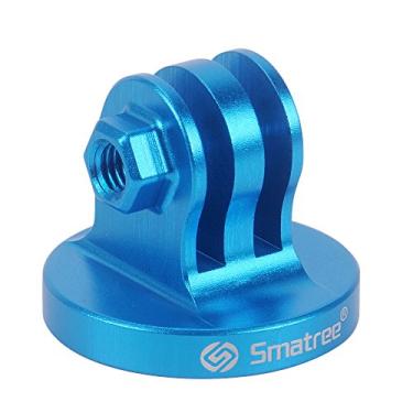 Imagem de Smatree Adaptador de montagem de tripé de alumínio compatível com câmera GoPro Hero 13/12/11/10/9/8/7/6/5/4/3+/3/2/1 HD/DJI OSMO Action 5 Pro/4/3, azul