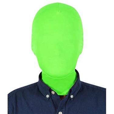 Imagem de Aniler Unisex Full Face Cover Halloween Costume Cosplay Zentai Hood Mask (One Size, Lime Green)