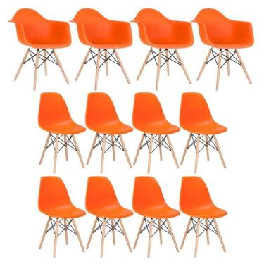 Imagem de Conjunto 4 X Cadeiras Eames Daw Com Braços + 8 Cadeiras Eiffe