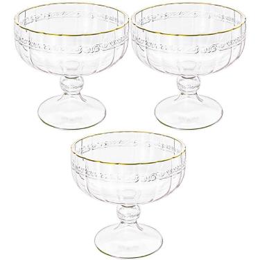 Imagem de Taça de Sobremesa em Cristal Imperial Fio de Ouro 200mL 3 peças - Lyor