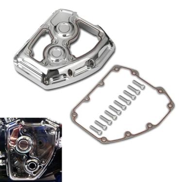 Imagem de Para Harley Twin Cam Clarity Cam Cover Chrome Touring Street Glide road king 06-16 softail Fat Boy 01-17 Dyna CNC transparente capa de câmera