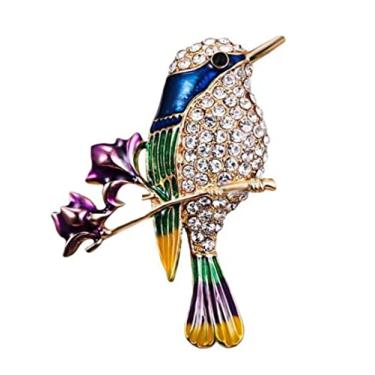 Imagem de Broche de pássaro de flores de ramo personalizado broche de strass esmalte broche de cristal austríaco colar broche de corsage para mulheres acessórios de camisa bonito lenço de seda fivela joias