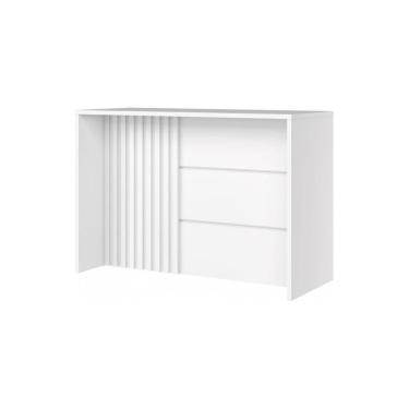 Imagem de Bancada Gourmet para Cozinha com Ripado Henn Americana MDF Branco