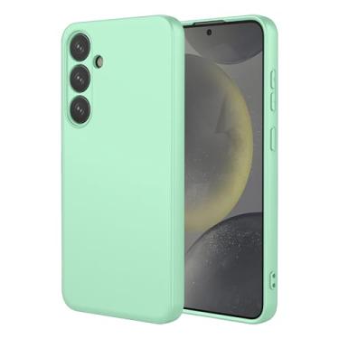 Imagem de EUAGVQY Capa para Galaxy S24 Samsung S24, capa de silicone líquido com proteção total de microfibra macia, antiarranhões, à prova de choque, capa protetora para Samsung Galaxy S24, Matcha