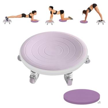 Imagem de Tasidingster 6 rolos de rodízio, equipamento de exercícios abdominais com joelheiras, roda de rolo abdominal para exercícios centrais, treinamento de força abdominal para academia em casa, equipamento