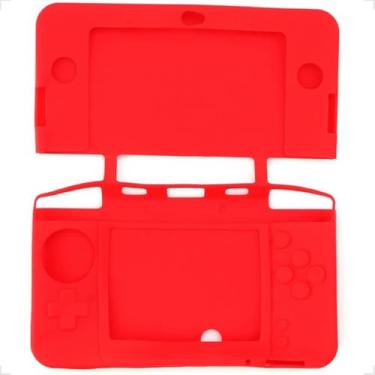 Imagem de Case Capa Protetora De Silicone Gel Lavável Compatível Para Nintendo New 3DS (VERMELHO)
