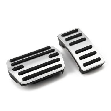 Imagem de AuMoHall Capas de pedal de alumínio para carro Pastilhas antiderrapantes para pedal de acelerador de freio Auto Sem perfuração Acessórios interiores de carro Substituição para Maverick 2022 2023 2024