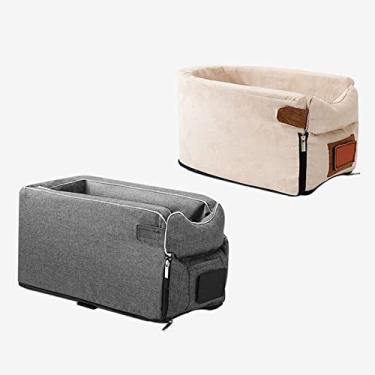 Imagem de Assento de Carro para Cães, Assento de Carro Anti-colapso para Animais de Estimação, Transportadores de Cães para Cães Pequenos, Assento Portátil Com Apoio de Braço para Carro,