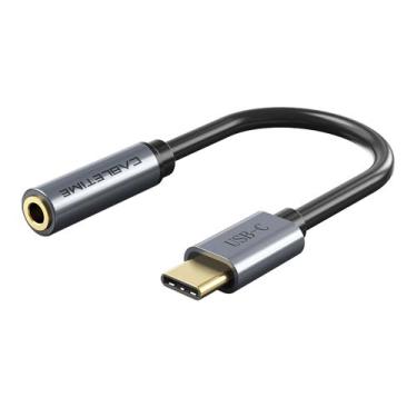 Imagem de Adaptador USB C Para P2 3,5mm Fone Celular Tablet CableTime