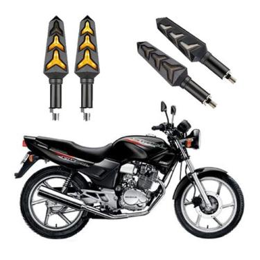 Imagem de KIT 4 Seta Sequencial Pisca de Led Universal Modelo P09S Estrela Moto 