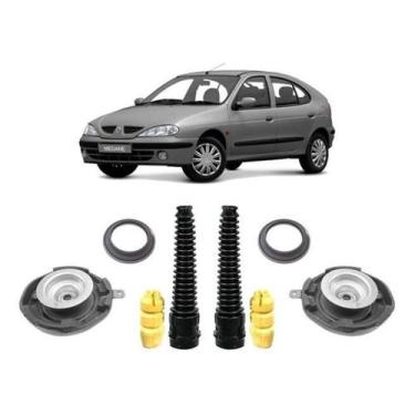 Imagem de 2 Kit Coxim Batente Completo Dianteiro Megane 1997 A 2006 - Qualykits