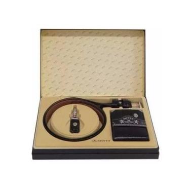 Imagem de Kit Carteira Com Cinto E Chaveiro De Couro Mitty M1Chs4